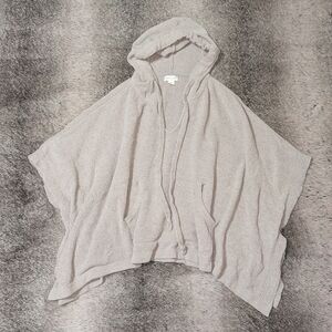 Sunday Citizen Nube Hooded Poncho Taupe One Size